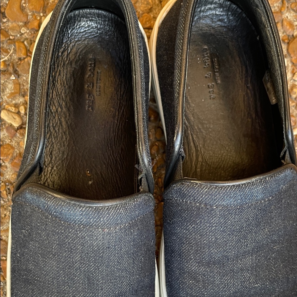 rag & bone Black and White Loafers